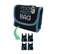 Reusable bag 4-Pack Footprint Bag - Blue Original