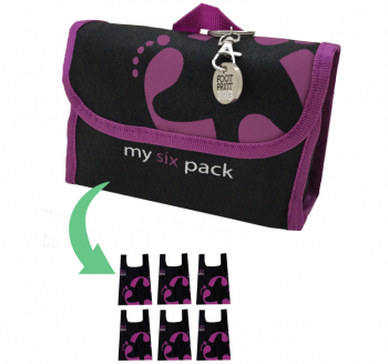 Reusable bag 6-Pack Footprint Bag - Purple Original